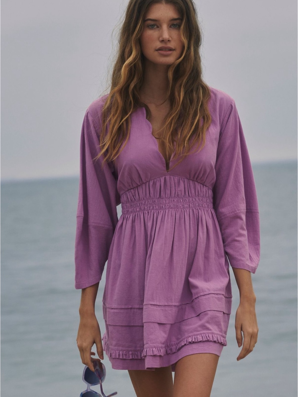 Free People Purple Vacay Vibin Mini Dress